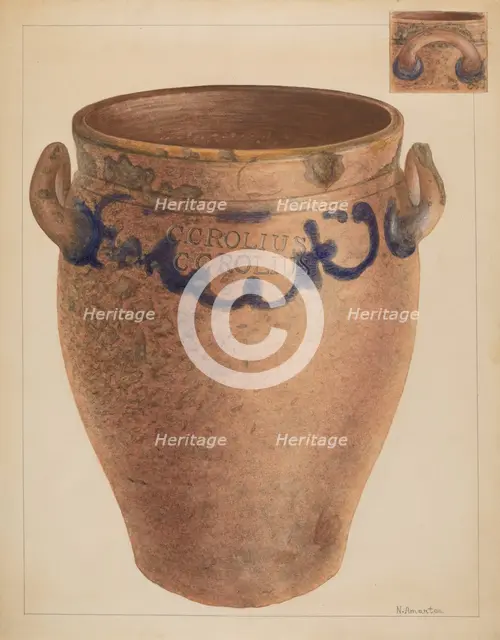 Crock, c. 1936. Creator: Nicholas Amantea.