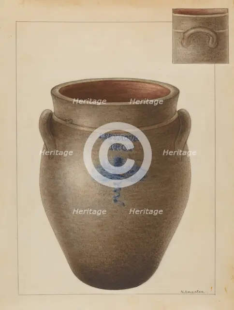 Crock, c. 1936. Creator: Nicholas Amantea.