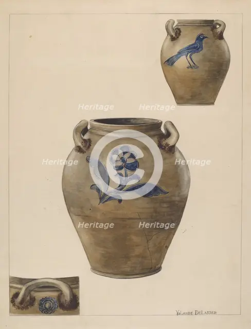 Crock, c. 1936. Creator: Yolande Delasser.