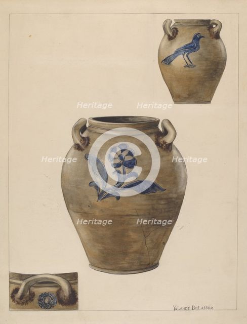Crock, c. 1936. Creator: Yolande Delasser.