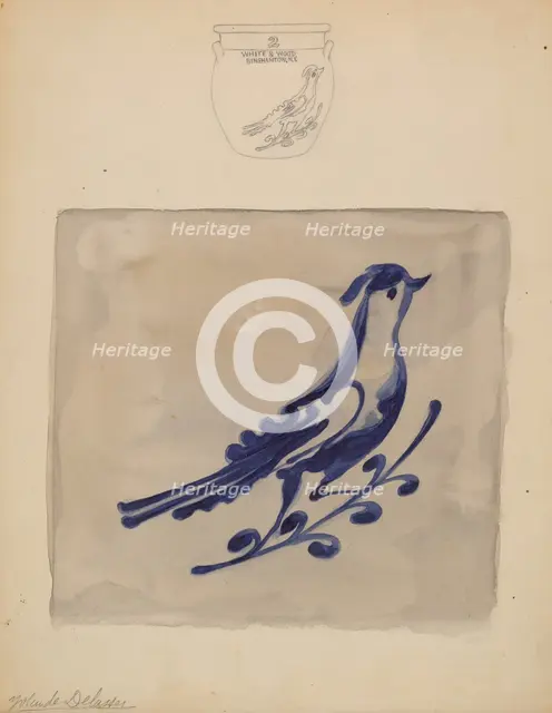 Crock, c. 1936. Creator: Yolande Delasser.