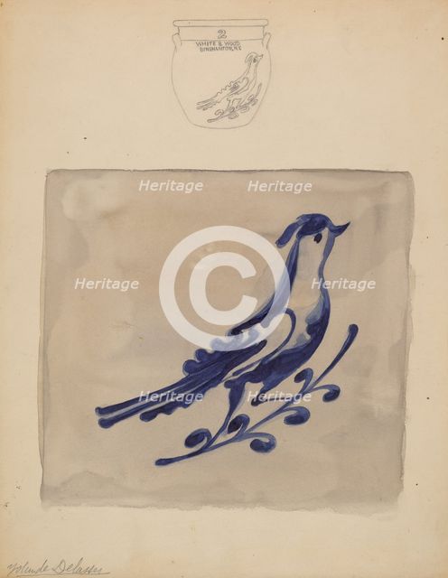 Crock, c. 1936. Creator: Yolande Delasser.