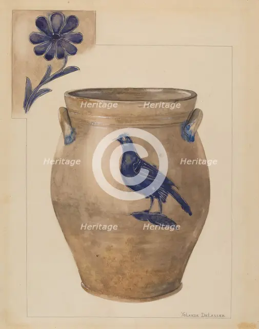Crock, c. 1936. Creator: Yolande Delasser.