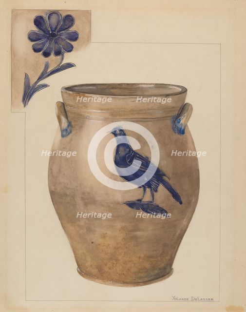 Crock, c. 1936. Creator: Yolande Delasser.