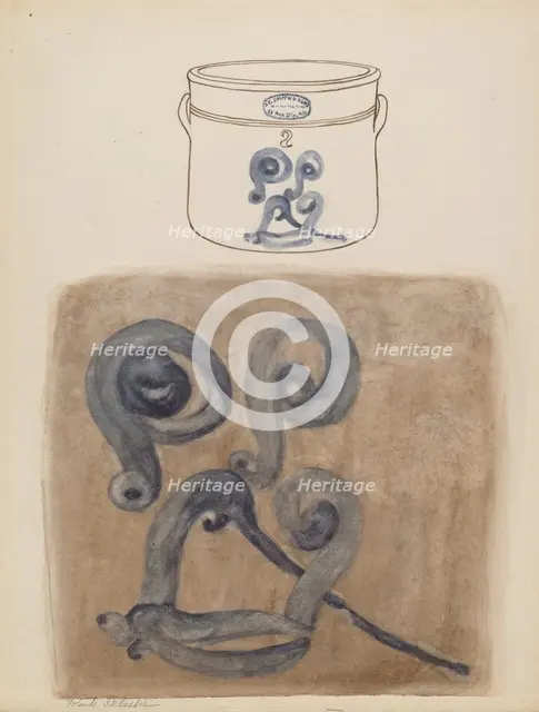 Crock, c. 1937/1938. Creator: George Loughridge.