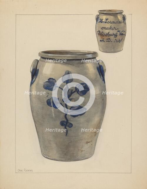 Crock, c. 1937. Creator: Charles Caseau.