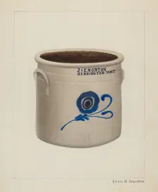 Crock, c. 1937. Creator: Annie B Johnston