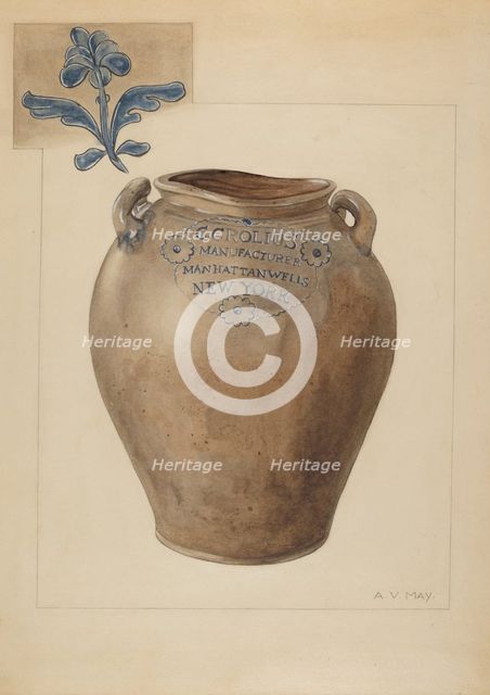 Crock, c. 1937. Creator: Ada V. May.