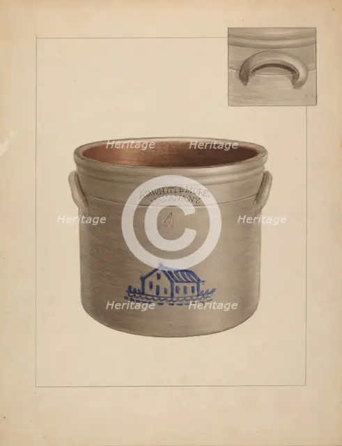Crock, c. 1937. Creator: John Fisk.