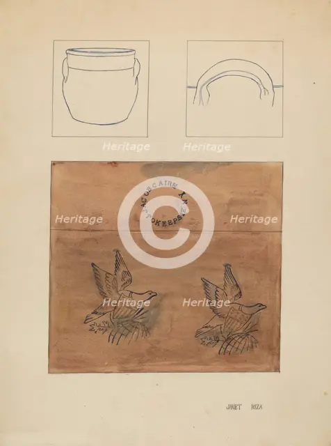 Crock, c. 1937. Creator: Janet Riza.