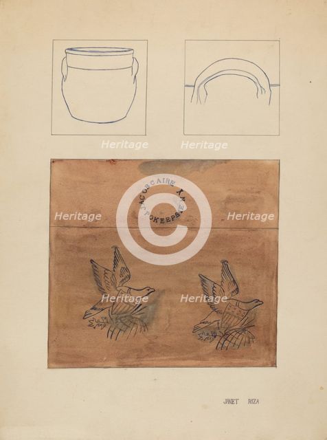 Crock, c. 1937. Creator: Janet Riza.