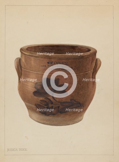 Crock, c. 1937. Creator: Jessica Price.