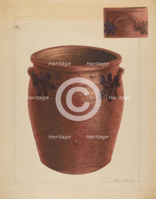 Crock, c. 1937. Creator: Nicholas Amantea.