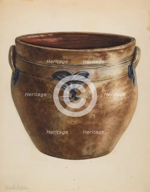 Crock, c. 1937. Creator: Yolande Delasser.