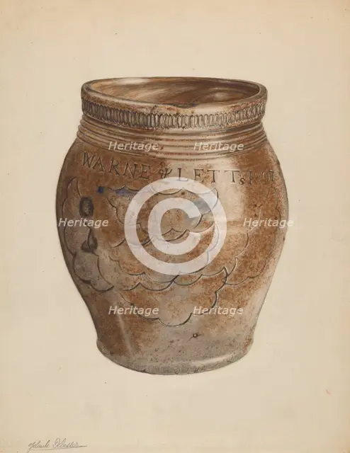Crock, c. 1937. Creator: Yolande Delasser.