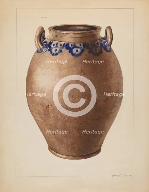 Crock, c. 1937. Creator: Yolande Delasser.