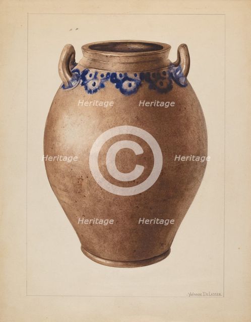 Crock, c. 1937. Creator: Yolande Delasser.