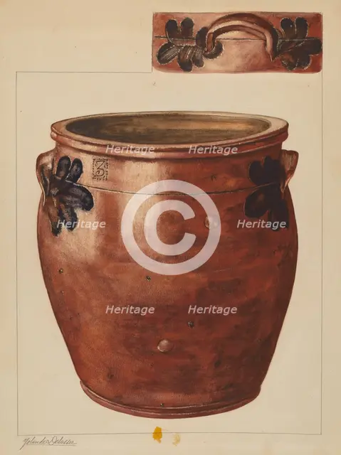 Crock, c. 1937. Creator: Yolande Delasser.