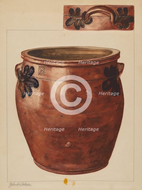 Crock, c. 1937. Creator: Yolande Delasser.