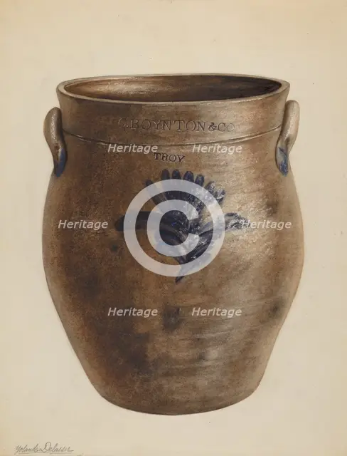 Crock, c. 1937. Creator: Yolande Delasser.