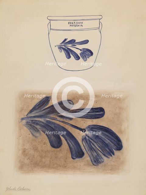 Crock, c. 1937. Creator: Yolande Delasser.
