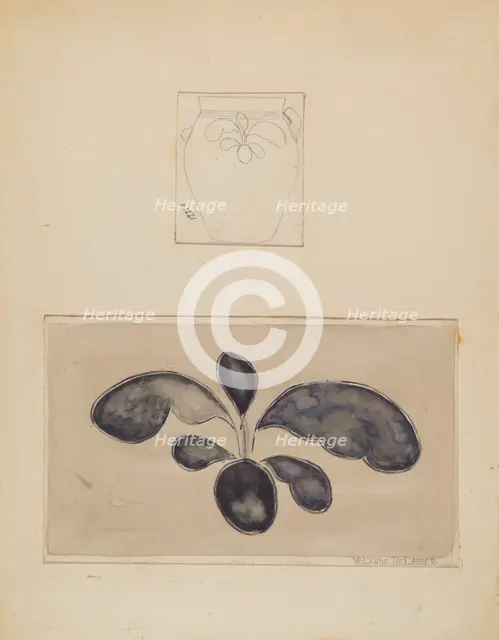 Crock, c. 1937. Creator: Yolande Delasser.