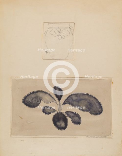 Crock, c. 1937. Creator: Yolande Delasser.