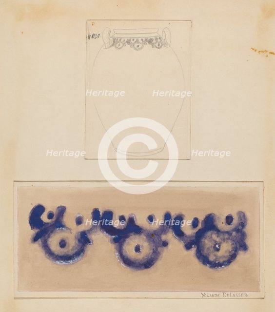 Crock, c. 1937. Creator: Yolande Delasser.