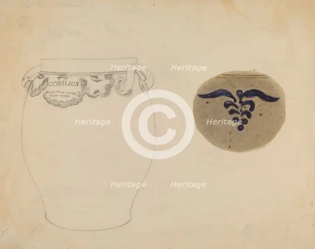 Crock, c. 1938. Creator: Charles Caseau.