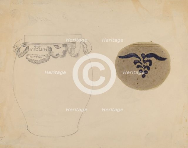 Crock, c. 1938. Creator: Charles Caseau.