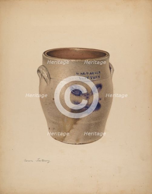 Crock, c. 1938. Creator: Aaron Fastovsky.