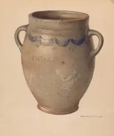 Crock, c. 1938. Creator: George Loughridge