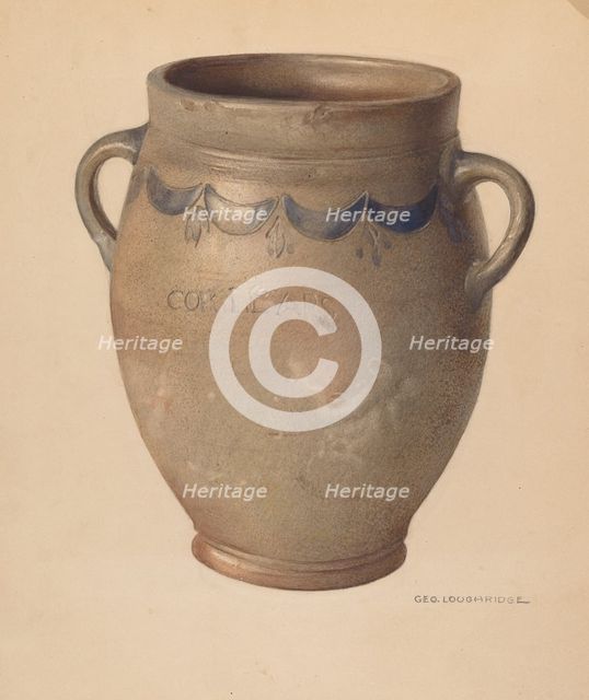 Crock, c. 1938. Creator: George Loughridge.