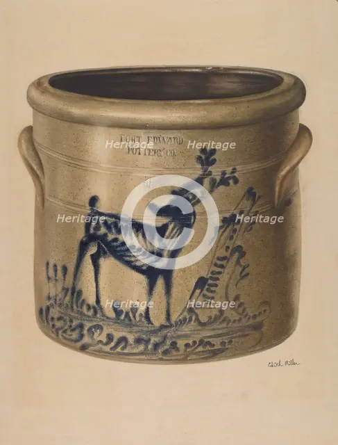 Crock, c. 1938. Creator: Edith Miller.