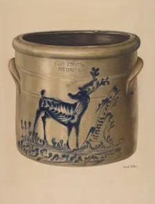 Crock, c. 1938. Creator: Edith Miller