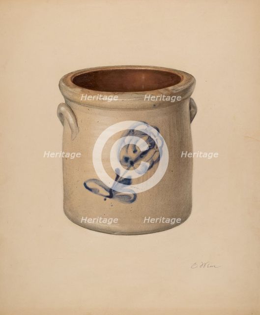 Crock, c. 1938. Creator: Elsie Wein.