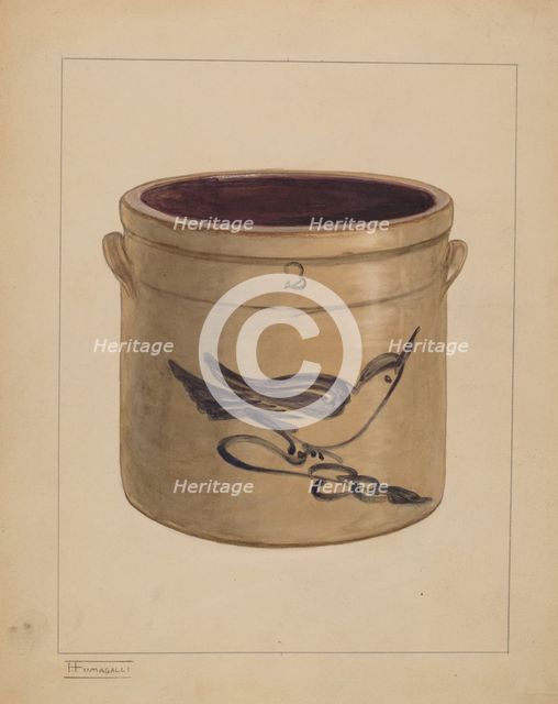 Crock, c. 1938. Creator: Frank Fumagalli.