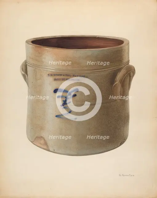 Crock, c. 1938. Creator: Nicholas Amantea.