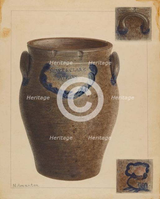Crock, c. 1938. Creator: Nicholas Amantea.
