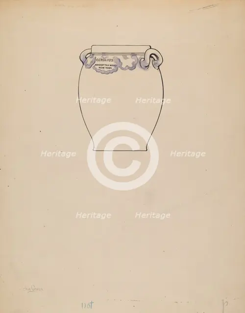 Crock, c. 1938. Creator: Yolande Delasser.