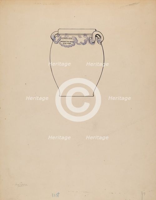Crock, c. 1938. Creator: Yolande Delasser.