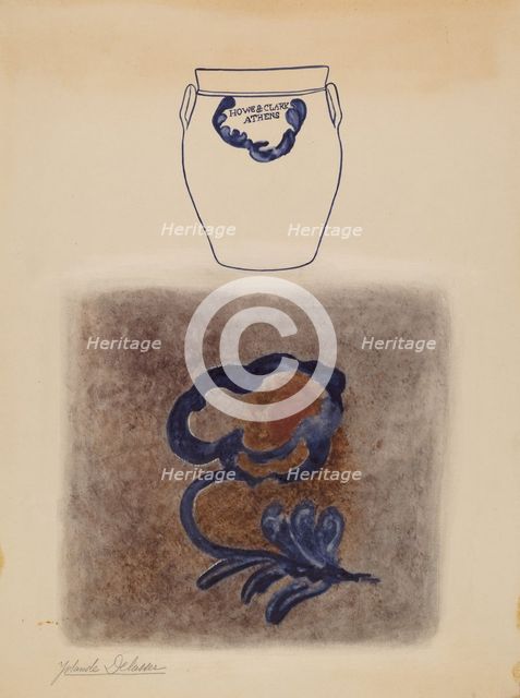 Crock, c. 1938. Creator: Yolande Delasser.