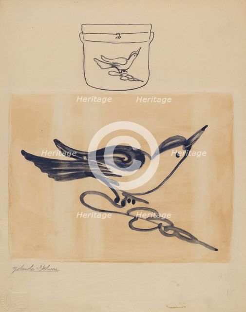 Crock, c. 1938. Creator: Yolande Delasser.