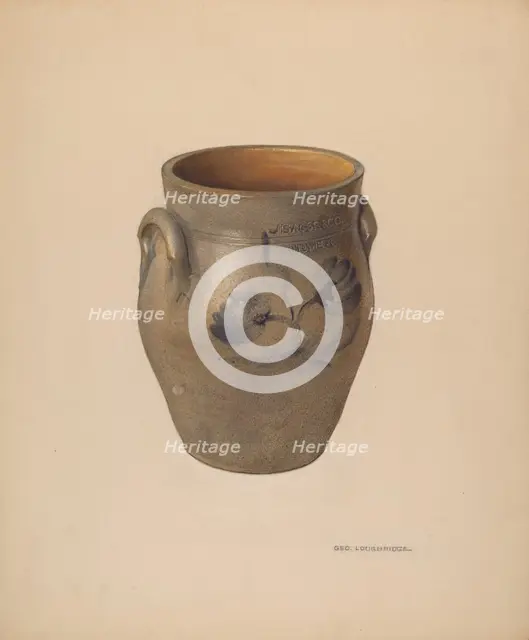 Crock, c. 1939. Creator: George Loughridge.