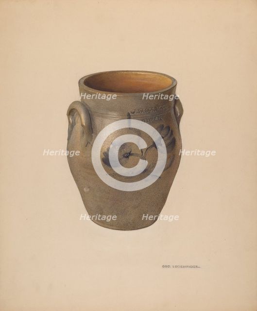 Crock, c. 1939. Creator: George Loughridge.