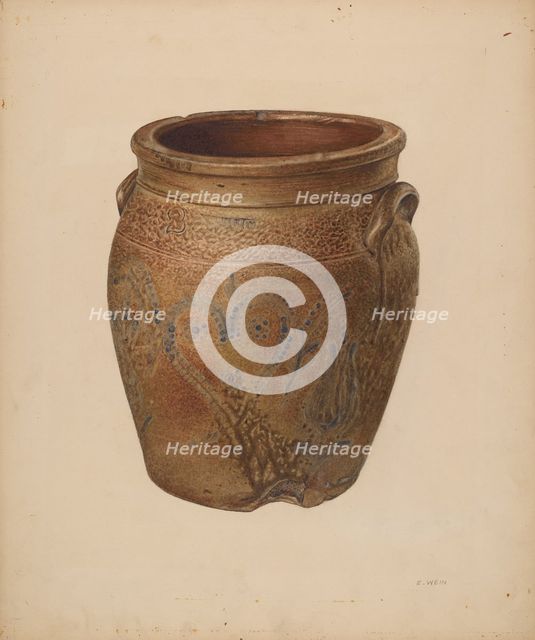 Crock, c. 1939. Creator: Elsie Wein.
