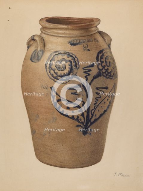 Crock, c. 1939. Creator: Elsie Wein.