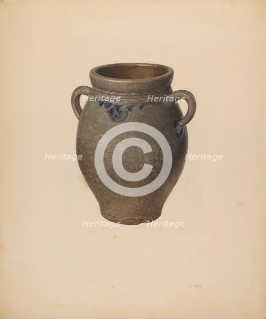 Crock, c. 1939. Creator: Elsie Wein.