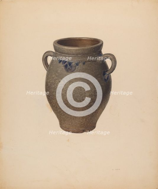 Crock, c. 1939. Creator: Elsie Wein.