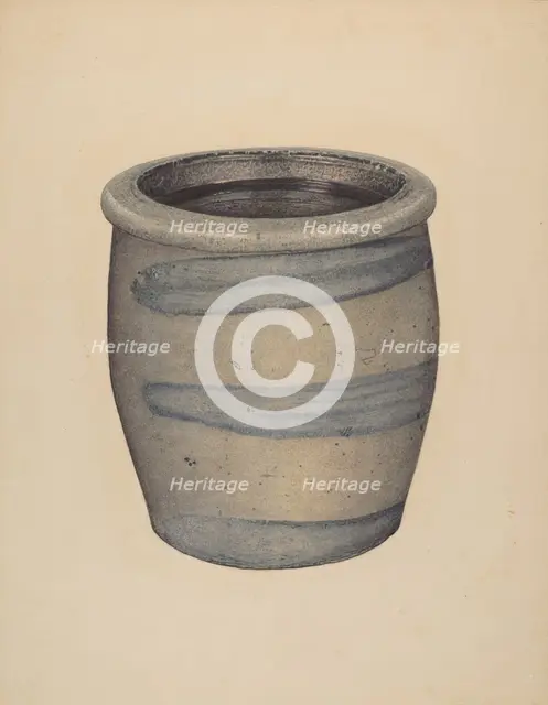 Crock, c. 1939. Creator: Paul Poffinbarger.
